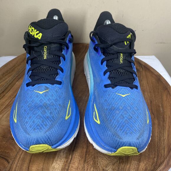 Hoka OneOne Clifton 9 Virtual Blue Cerise Mens Blue Size 9 Running Shoes 1127895 - Picture 5 of 11